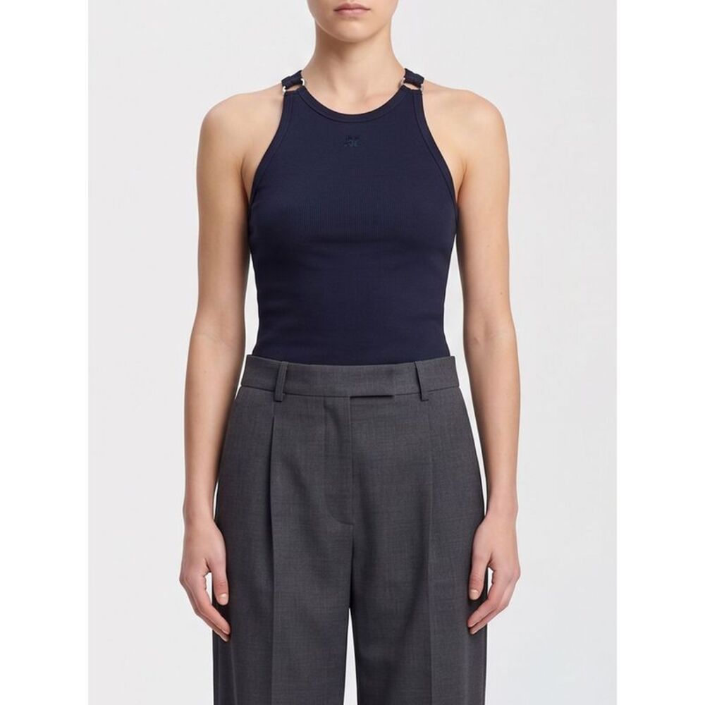 Courreges Women Slim Fit Courri¨Ges Off-The-Shoulder Stretch-Cotton Top
